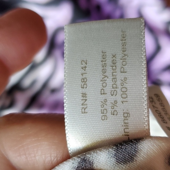 Boston Proper purple animal print maxi dress. Strapless size 4 - Picture 6 of 11